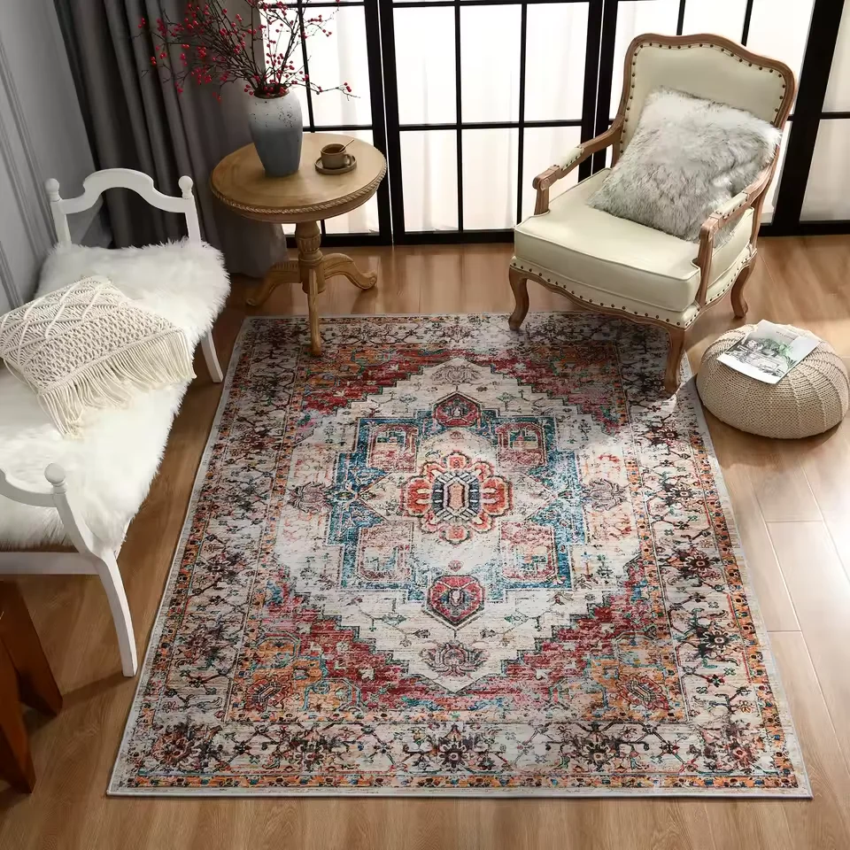 Printed Persian Carpet Living Room Decoration Carpet Christmas Decoration Carpet Bedroom Carpet Large Kitchen Carpet