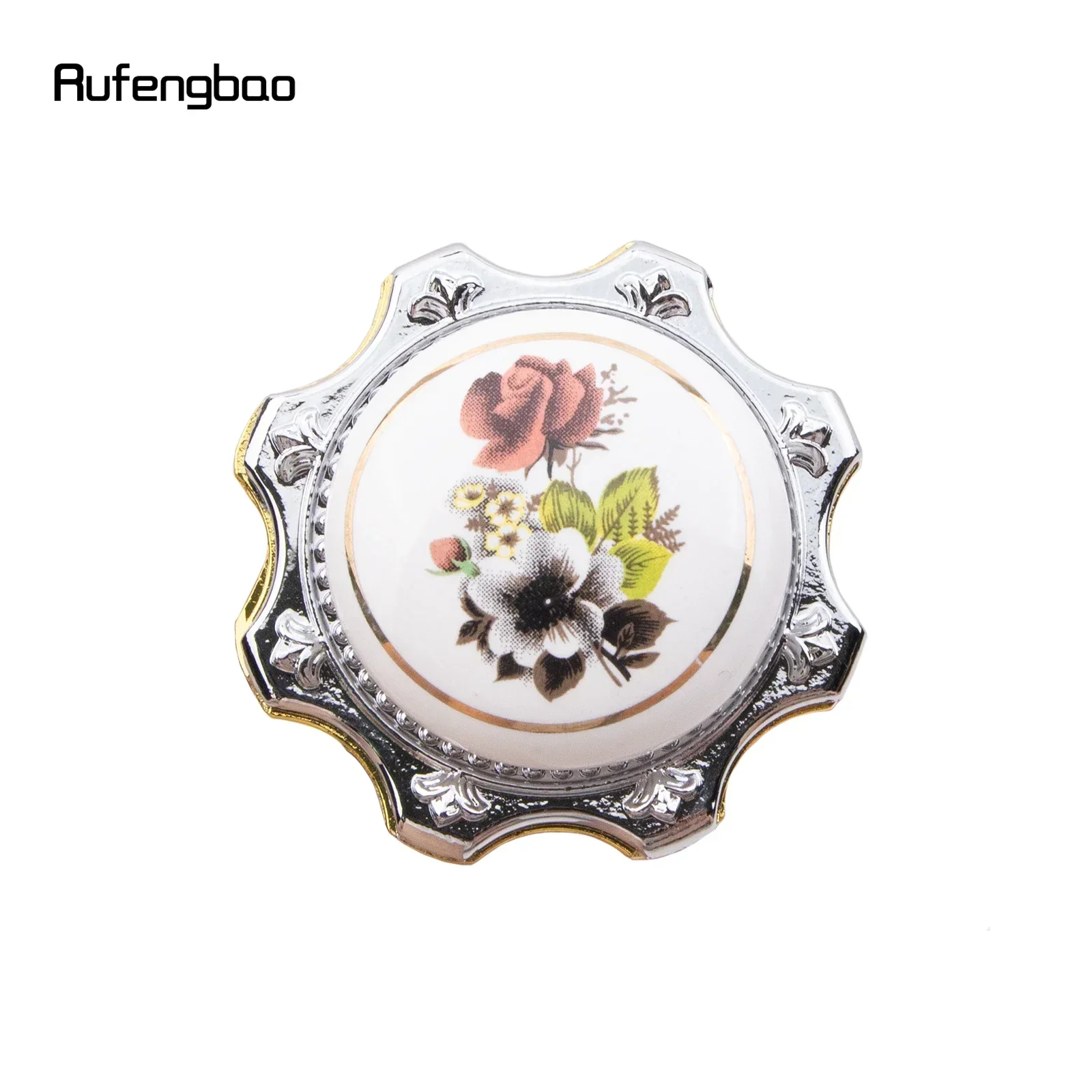 Colorful Luxury Flower Round Handle Fashion Walking Stick Party Decorative Cosplay Walking Cane Elegant  Deluxe Box 93cm