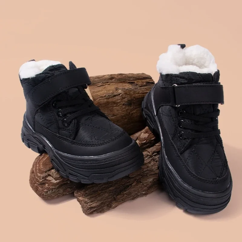 Stivali di cotone per bambini Stivali di cotone per ragazze di nuovo stile invernale Stivali di cotone per ragazzi con suola morbida Scarpe per ragazze di moda Scarpe da ragazzo antiscivolo