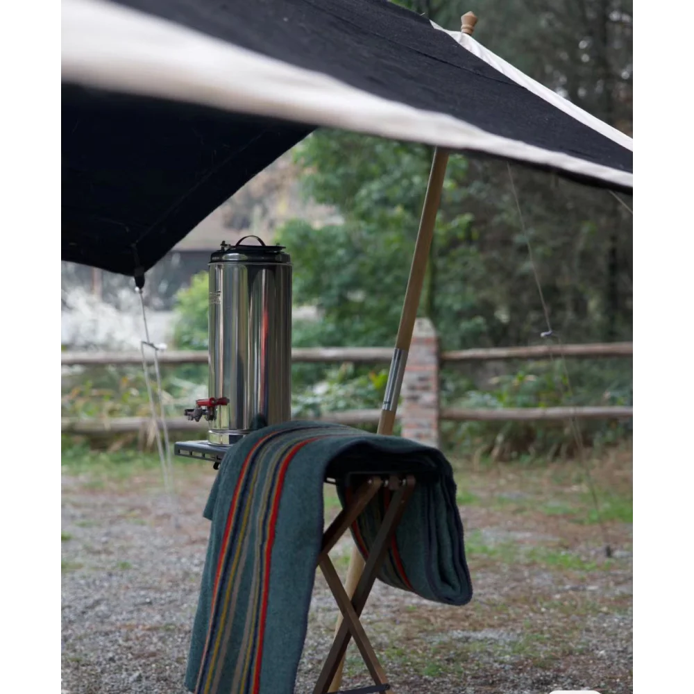 Teli impermeabili resistenti Capelli di yak Alta resistenza al sole con bordi rinforzati con palo in legno Protezione dell'acqua a doppio strato