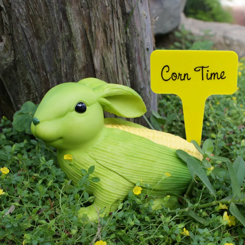 Corn Rabbit Figurines Hedgehog Durian Figurines Animals Ornament Garden Statue Craft Easter Patio Yard Decoration Gift