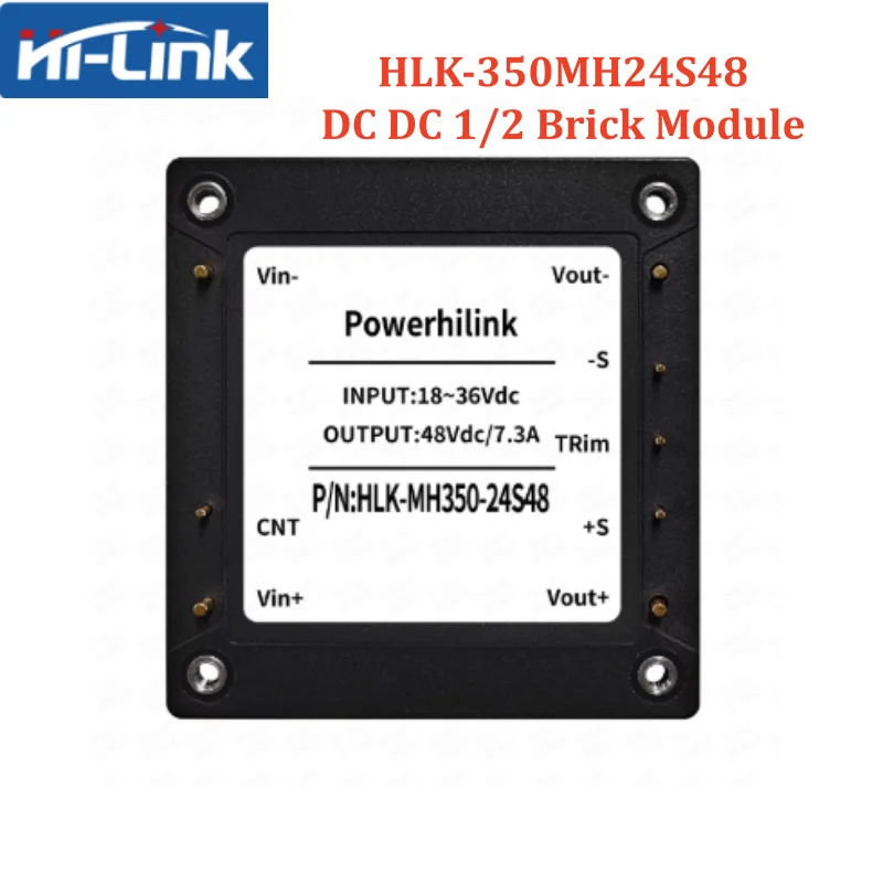HLK-350MH24S48 350W 1/2-brick DC-DC Module 18-36VDC 48V 7.3A Positive Logic 1500VDC Isolatio For Control & Power System
