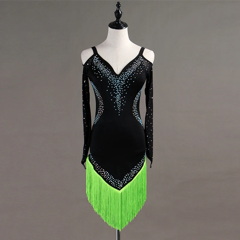 Latin Dans Jurk Vrouwen Meisjes Rumba Cha-Cha Rok Ballroom Concurrentie Kostuum Kleding Latin Dance Prestaties Kostuums