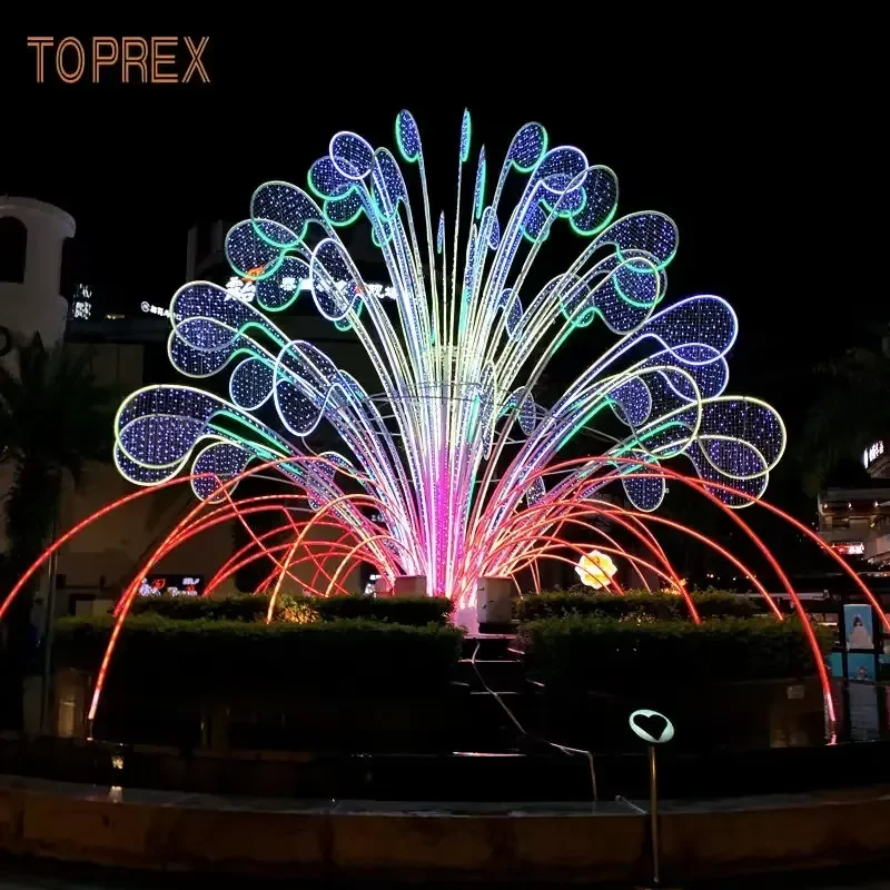 Waterproof Color Shifting Installations Fountain Motif Light for Shopping Districts Municipal Park and Festival Plaza