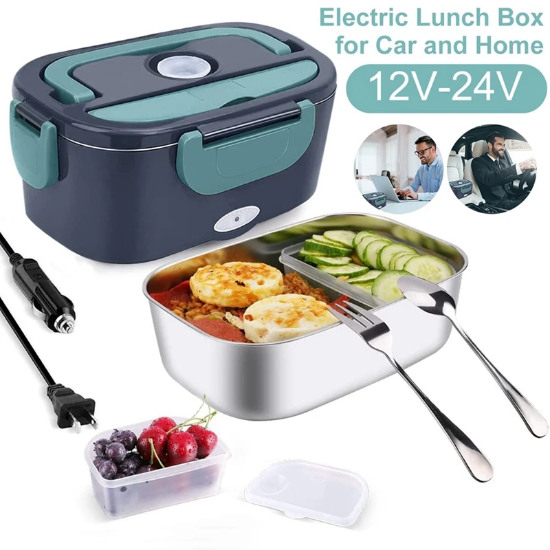 

Electric Lunch Box 40W Portable Lunch Warmer Food Warmer Adult Car Fast Heating Lunch Box With Leak Proof Lid US Plug