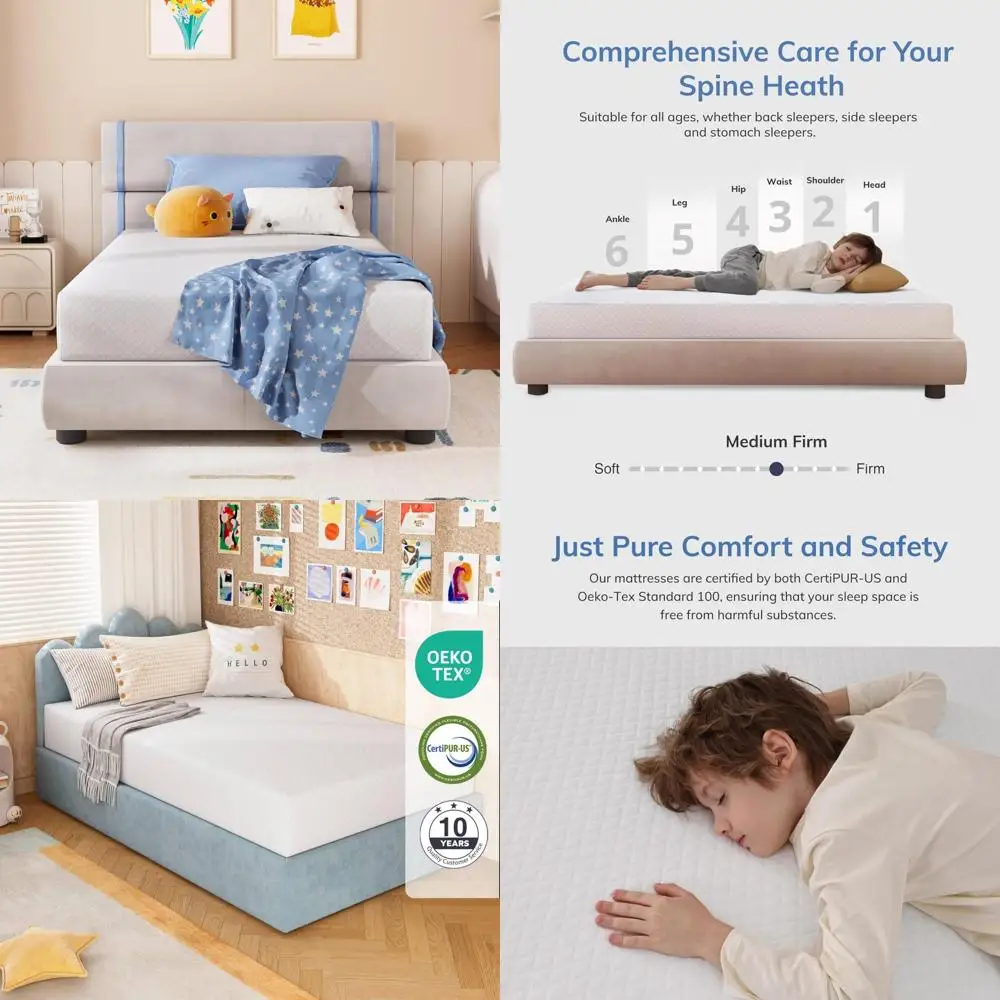 

Green Tea Memory Foam Mattress 10 Inch Full Size, Medium Firm, Fiberglass-Free, CertiPUR-US Certified, Cool Sleep Technology