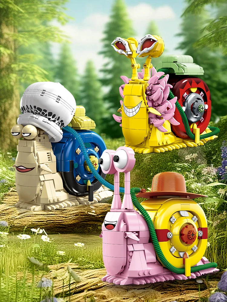 HUIQIBAO MOC Slak Insect Model Bouwsteen Telefoon Bug Serie Bricks Set Constructie Speelgoed Voor Kinderen Bureau Woondecoratie - afbeelding 2