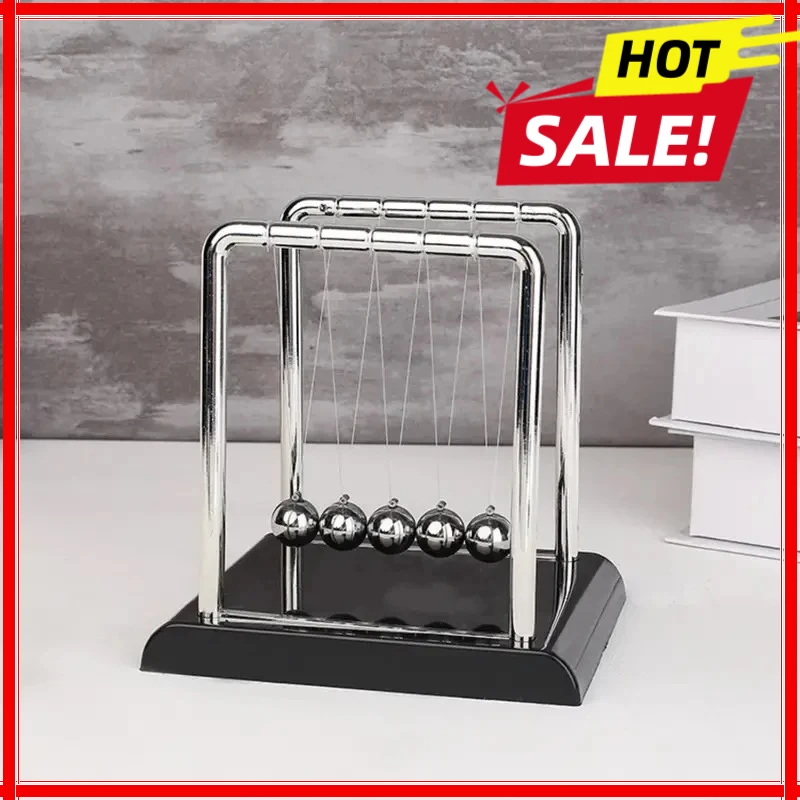 Bolas de equilibrio de péndulo de Newton: decoración de escritorio elegante y juguete educativo de dinámica para oficina y hogar