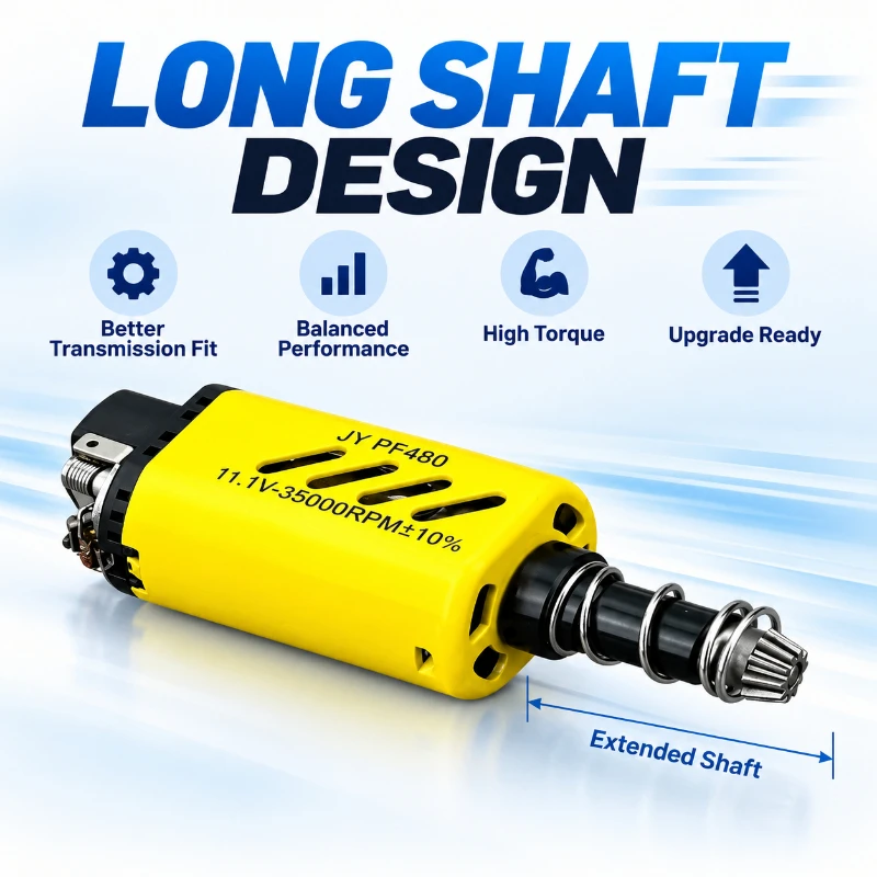 Hobby DIY 480 Electric Motor High Torque 35000RPM 11.1V Long Shaft Replacement Power Component