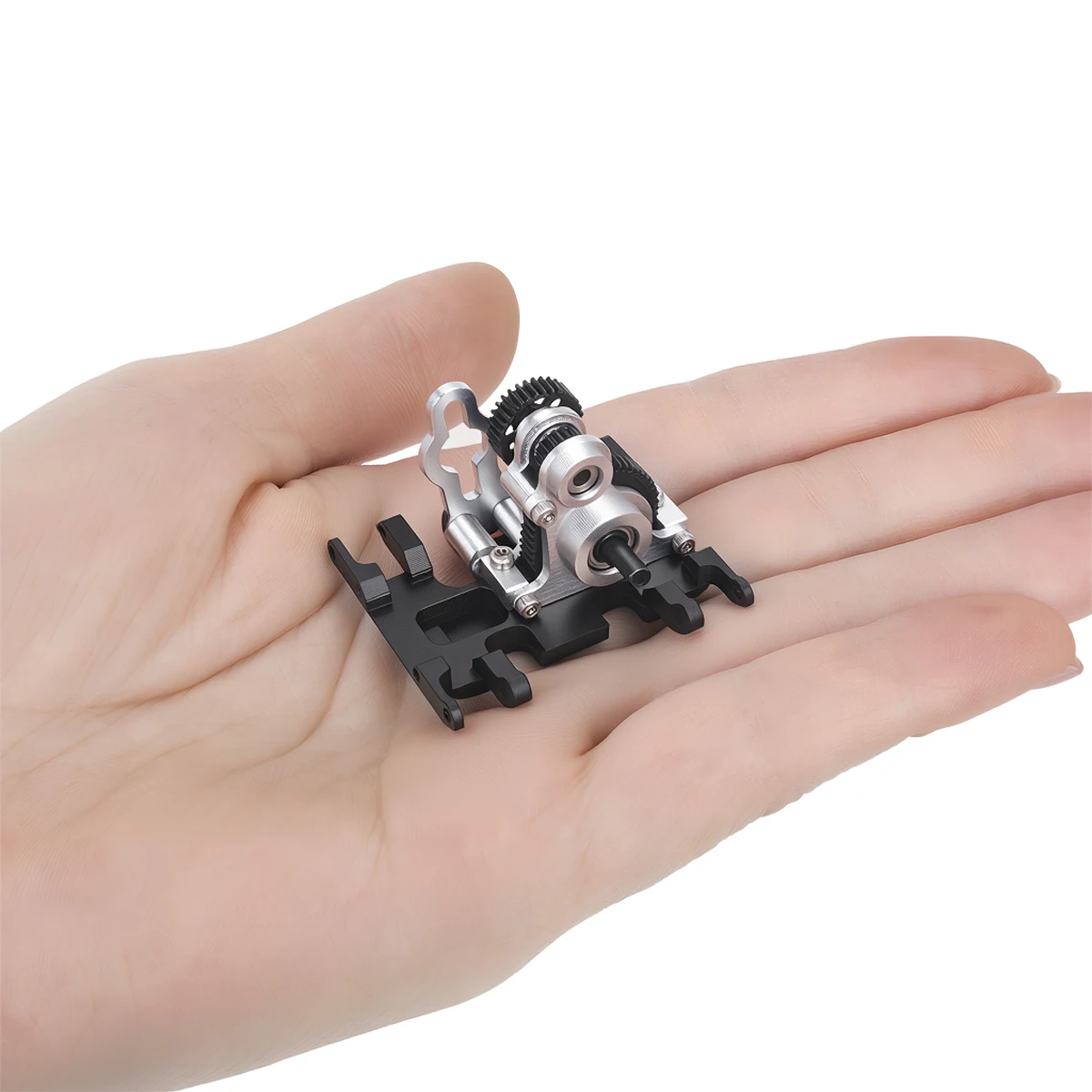 Ultralight Aluminum Micro Transmission with Delrin Skid for 1/24 RC Crawler SCX24 AX24 Compact COMP Chassis Rigs view 6