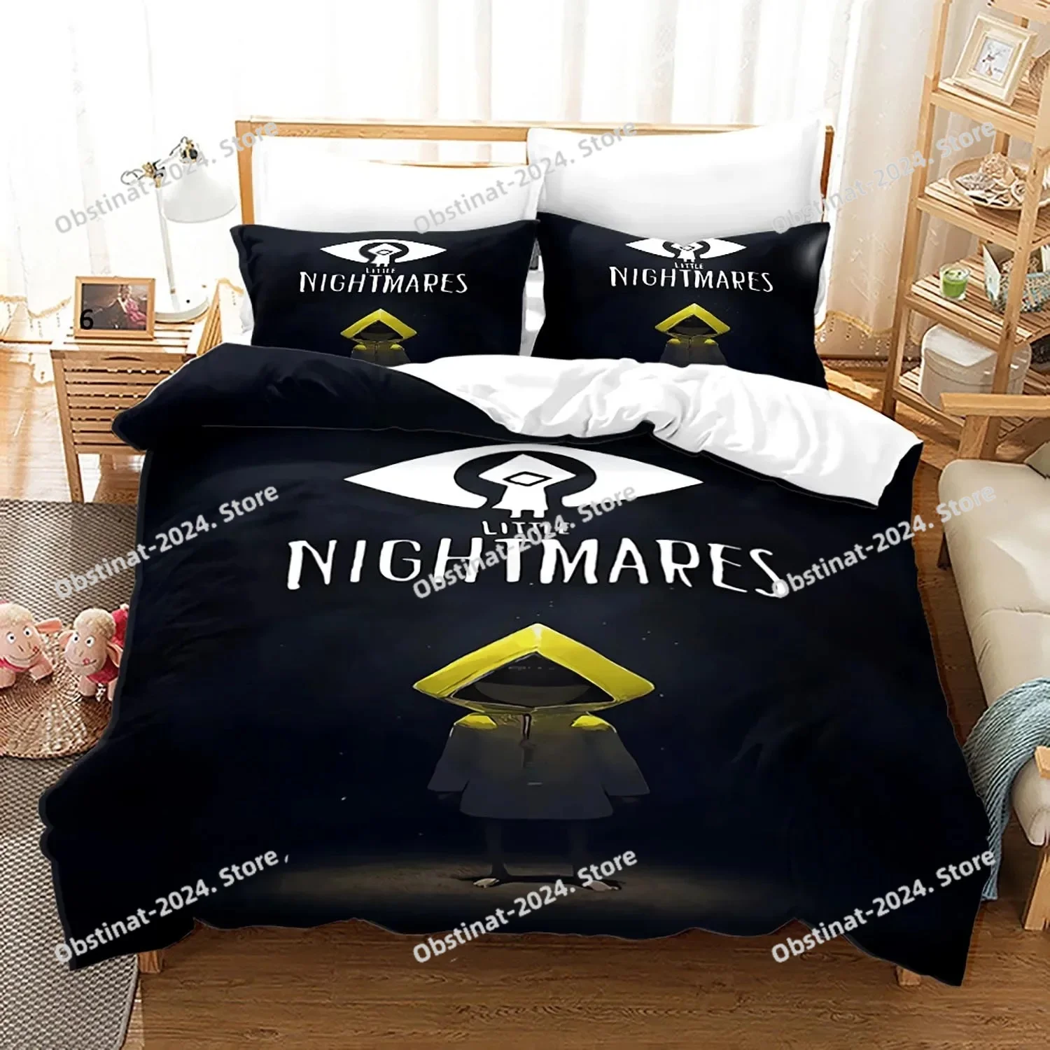 

Little Nightmares Bedding Set Single Twin Full Queen King Size Bed Set Adult Kid Bedroom Duvet cover Sets 3D Anime Bed Sheet Set