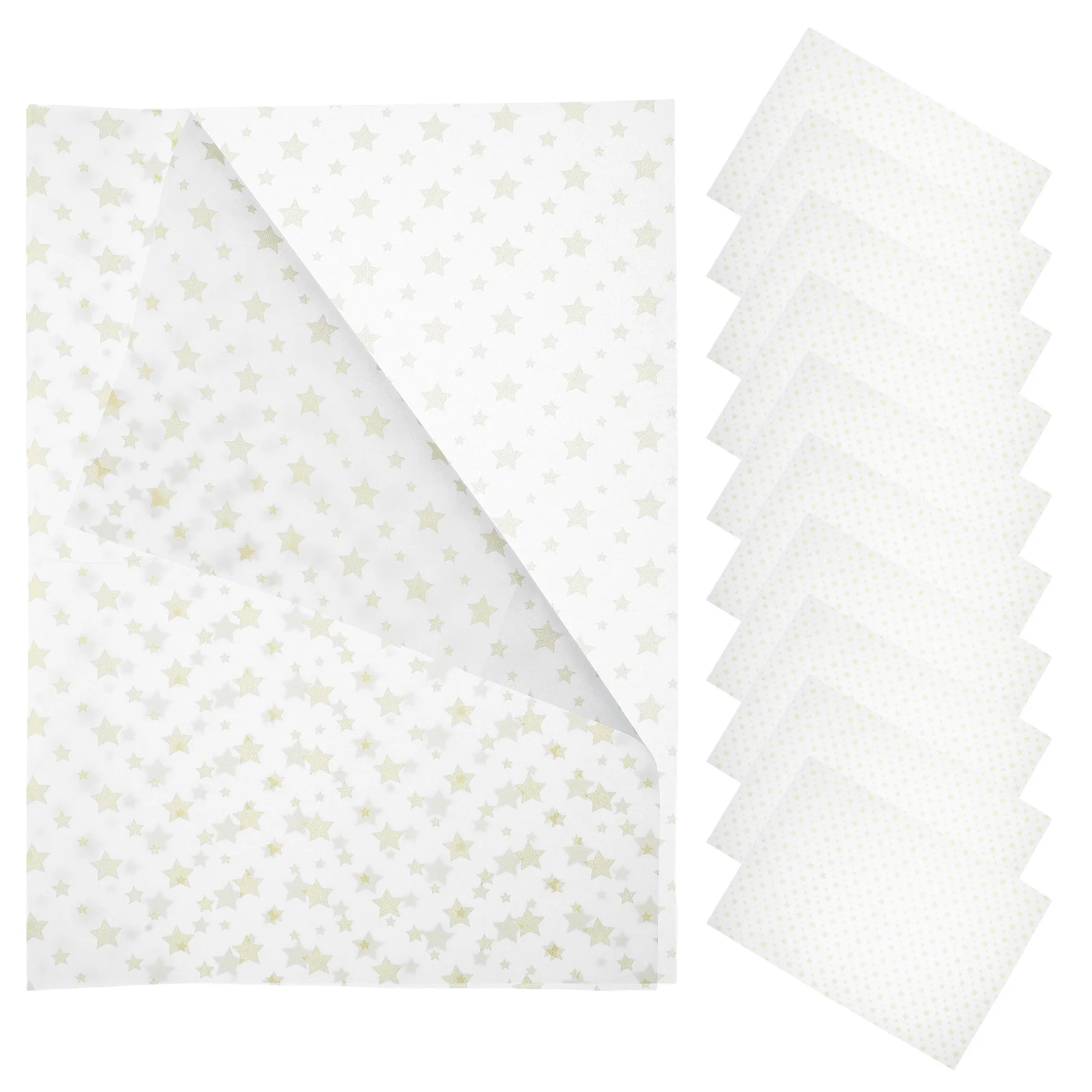

100pcs Copy Paper 50x35cm Star Print Lightweight Artistic Protective Packaging Wrapping Tissue Sheets DIY Craft Material