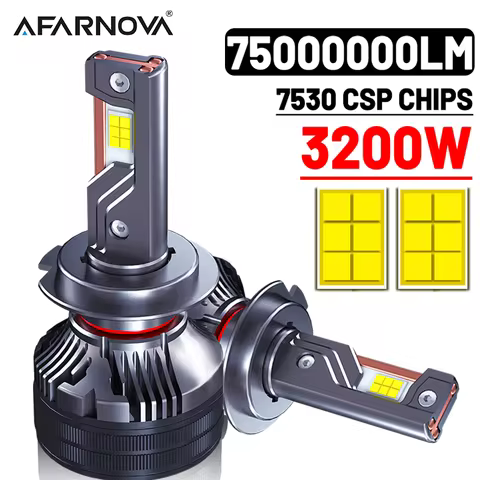 3200W H7 H4 LED Canbus 7500000LM Car Headlight Bulbs H1 H3 H8 H9 H11 9005 9006 9012 LED Lights Auto Turbo Fog Lamp 4300K 6000K