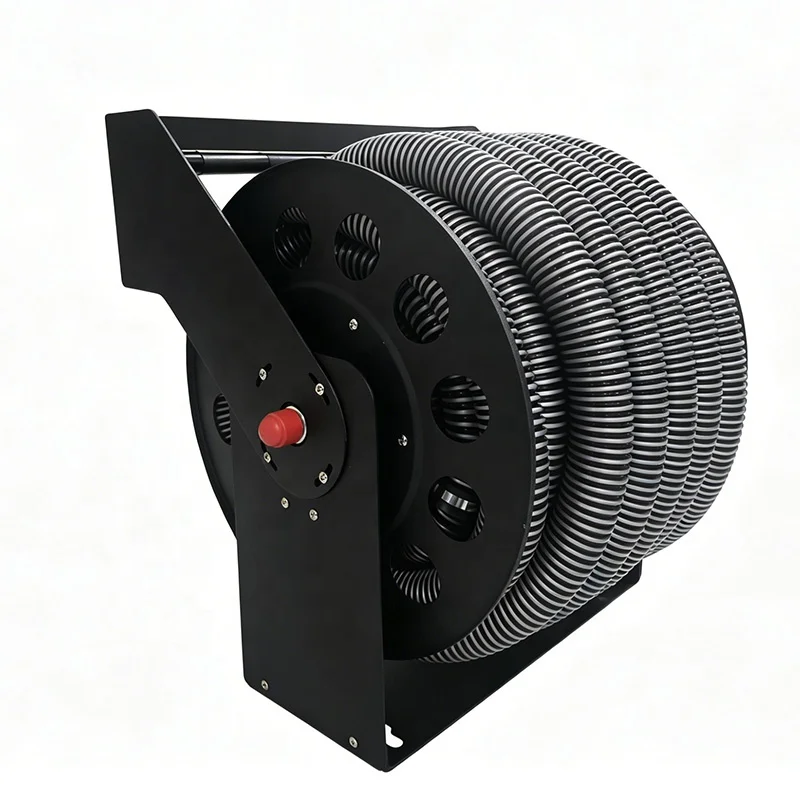 

Vacuum Hose Reel with 50ft Retractable Extension Hose, 1-1/4 Wall Mount Replaceable Hose, 15M