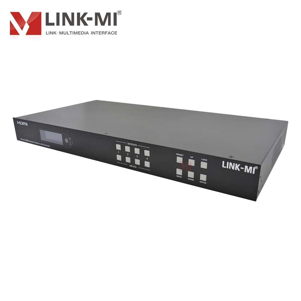 Matryca HDMI 4K60Hz 4x4 70m - Kontroler Video Wall/Multi-Viewer, HDCP2.2, PoC, Sterowanie RS232/TCP/IP, Bezszwowe Przełączanie 4×4