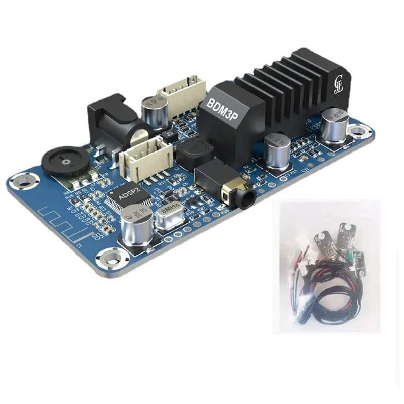 TPA3116 DSP Bluetooth 5.0 Stereo Power Amplifier 2X50W 3.5Mm Input Supports DSP Tuning DC12V-24V Durable Easy Install