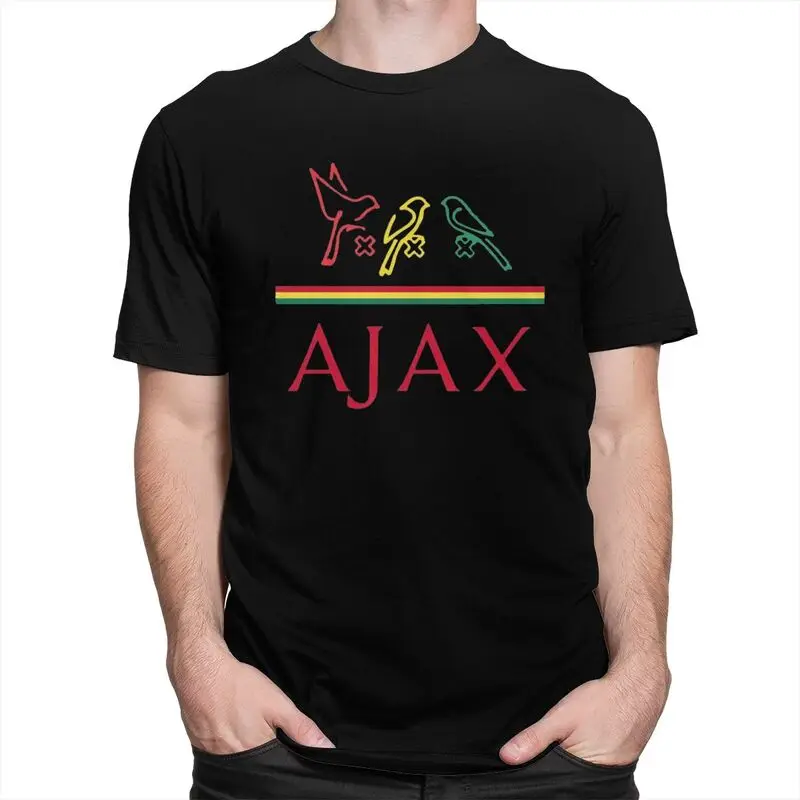 Custom Ajaxs Bobs Marley T Shirt Men 100% Cotton Tshirt Fashion Tee Short Sleeves Three Little Birds T-shirt Fitted Apparel