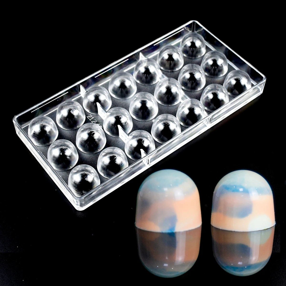 Chocolate Mold Polycarbonate 0.94inch 8g/pieces Bullet Shape Mould for Candy Bonbons Confectionery Bakery Baking Pastry Tools