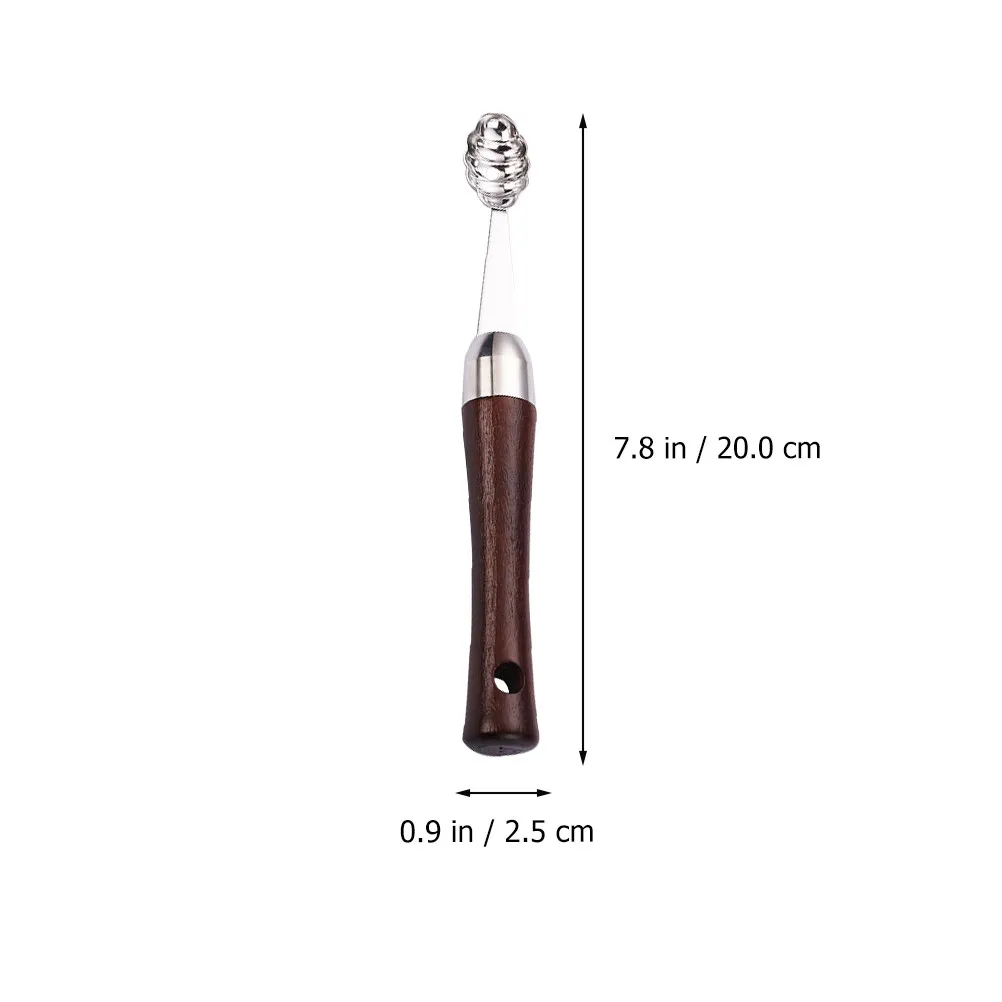 Stainless Steel Fruit Scoop Melon Baller Scoop with Comfortable Wood Handle for Kitchen Home Restaurant Ice Cream Watermelon