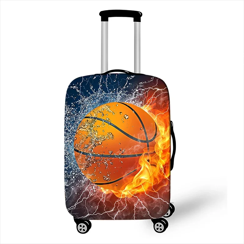 Fundas de maleta de baloncesto con estampado 3D, accesorios de viaje, funda antipolvo, elástica, suministros de equipaje de 18-32 pulgadas