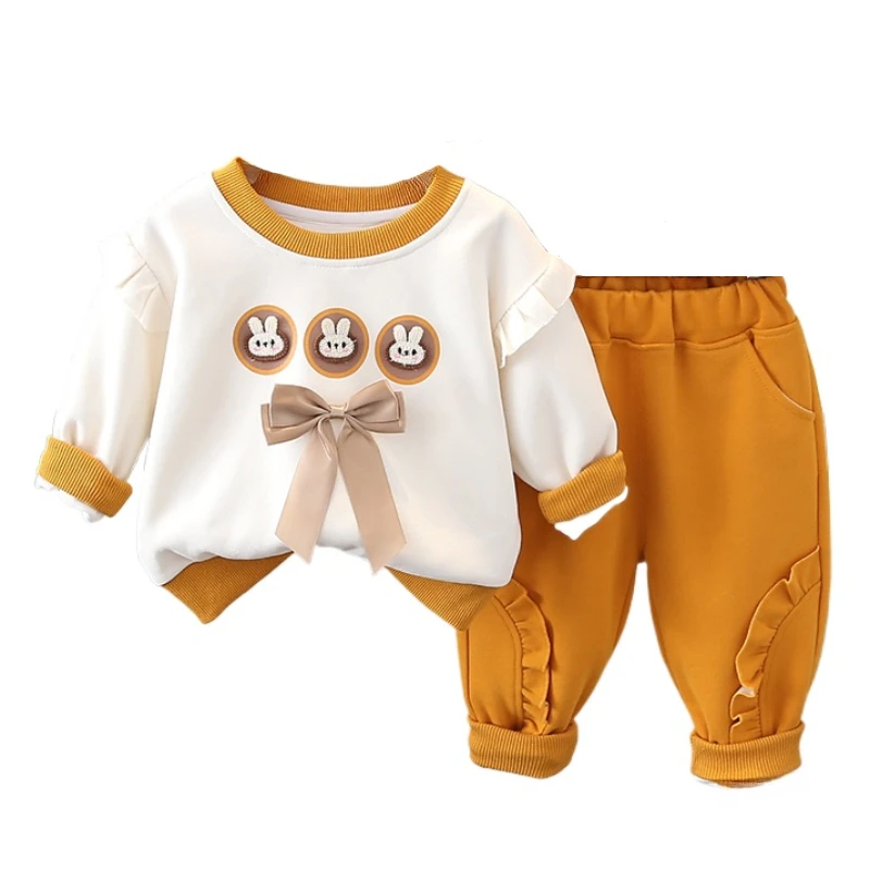 New Autumn Baby Clothes Set Children Girls Long Sleeved T-Shirt Pants 2Pcs/Sets Toddler Fashion Casual Costume Kids Tracksuits