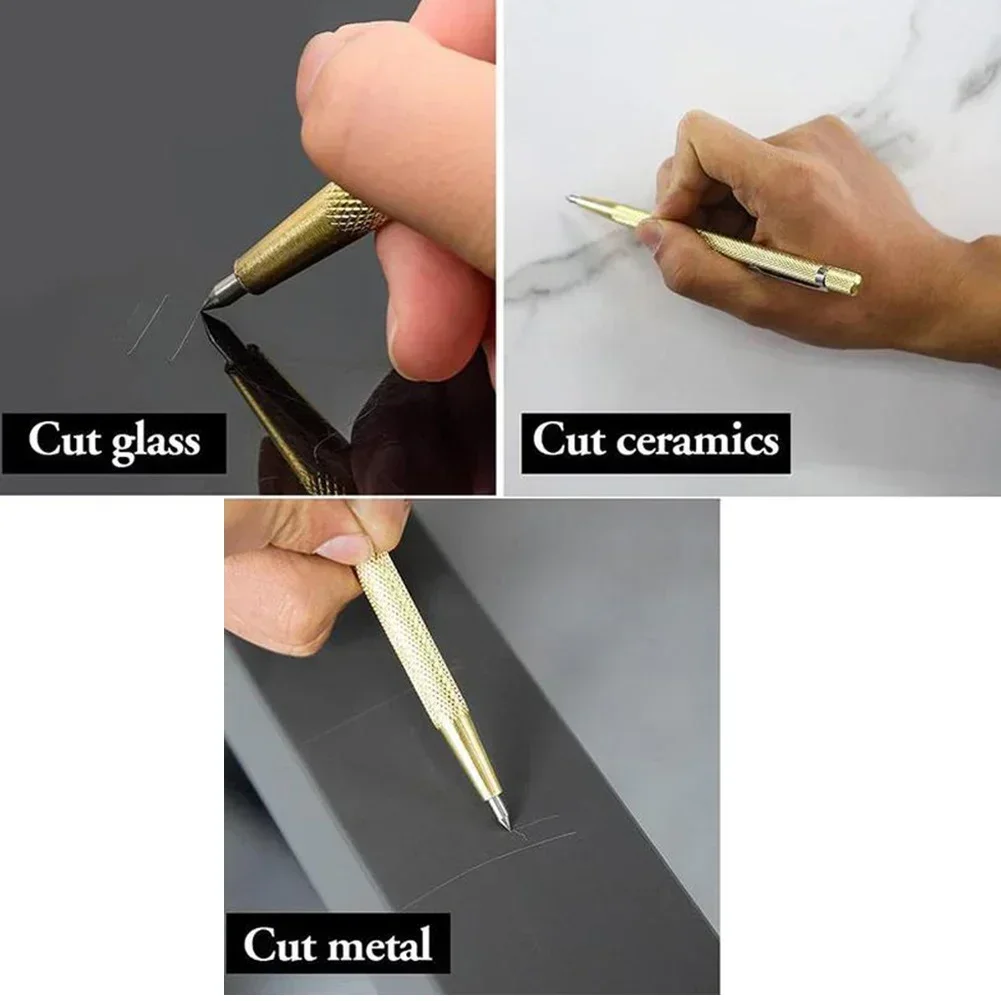 Engraving Pen Metal Tile Cutting Pen 5PCS Carbide Curved Pen Tip Tile Cutting 150mm Oniron Sheets Steel Plates