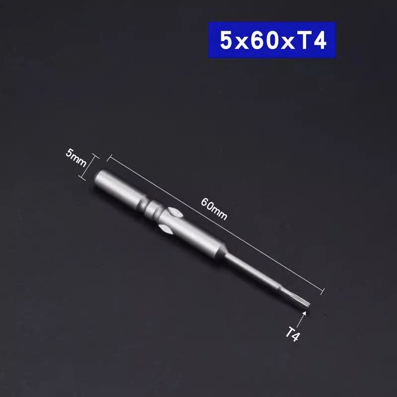 10pcs/lot 60mm/100mm/120mm/150mm length 801 5mm Round Shank Magnetic Torx Screwdriver Bit T3 T4 T5 T6 T7 T8 T10 T15 T20 T25 tool image 3