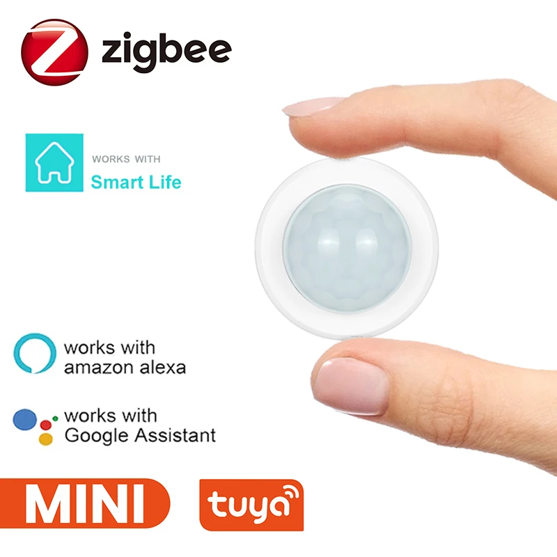 

Tuya ZigBee 3.0 PIR Motion Sensor Mini Human Body Presence Detector with Google Home Security Protection Alarm System Smart Life