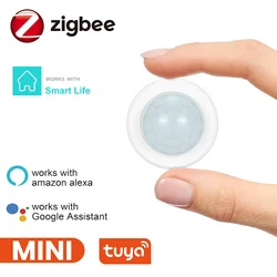 Tuya ZigBee 3.0 PIR hareket sensörü Mini insan vücudu varlığı dedektörü ile Google ev güvenlik koruma Alarm sistemi akıllı yaşam