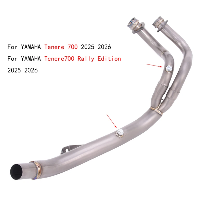 Tenere 700 For YAMAHA Tenere700 Rally Edition 2025 2026 Motorcycle Exhaust System Header Link Pipe Titanium Alloy Slip On