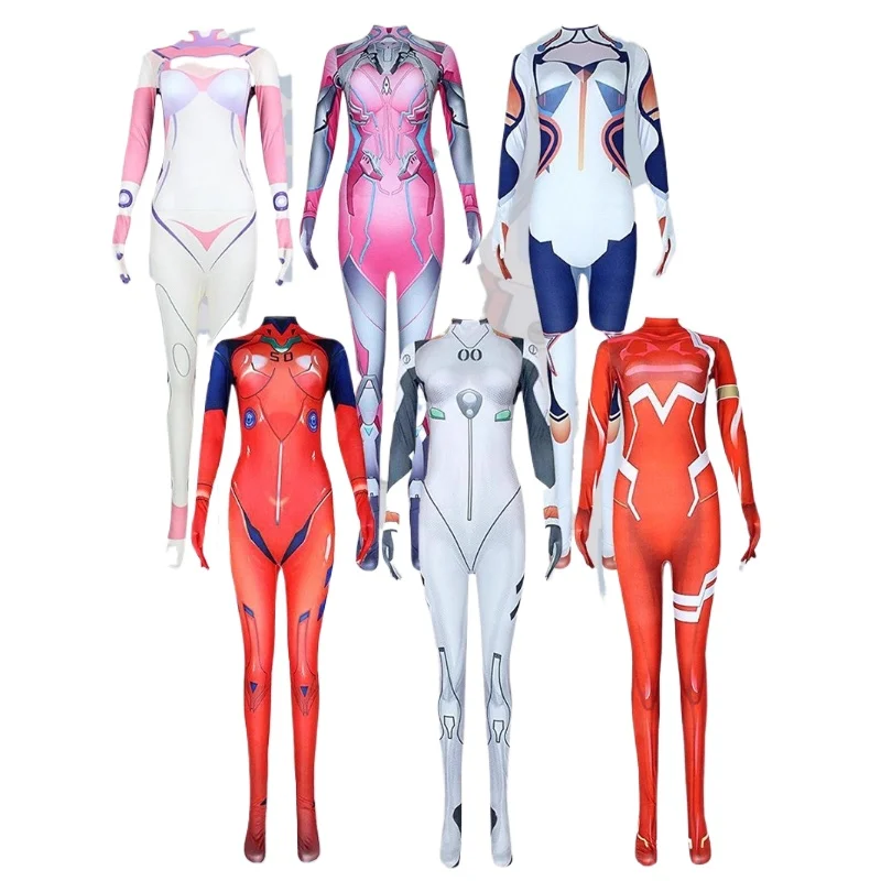 

Zero Two Cosplay Woman Sexy Zentai Suit Spandex Bodysuit Overwatch Zentai Costume Halloween Carnival Party Fancy Dress Jumpsuit