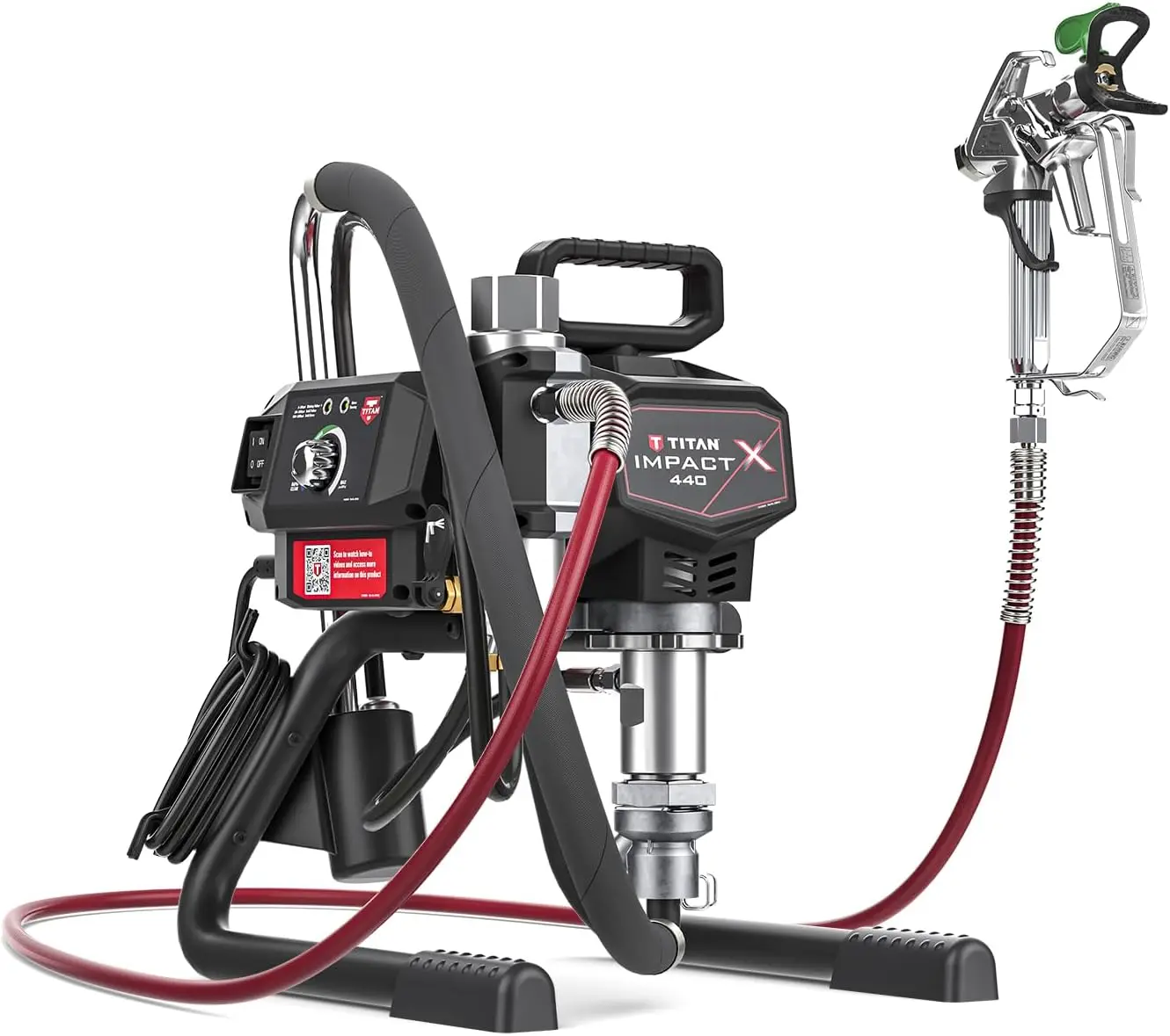 

Titan Impact X 440 Electric Airless Paint Sprayer, 3300 PSI, Adaptive Pressure Control, Skid