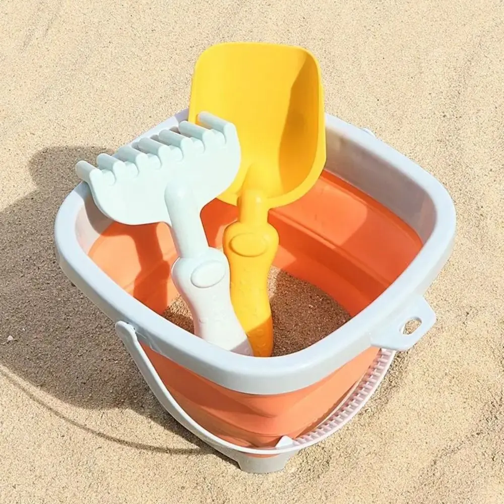 1 Set Bucket Beach Sand Play Toys Plastic Shovel Beach Bucket Toys Lightweight Portable Beach Play Toys Summer