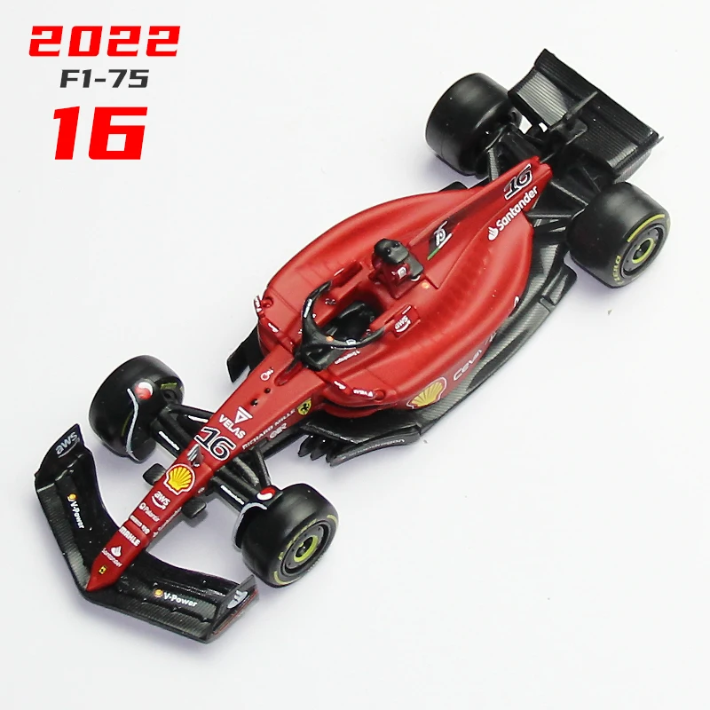 Bburago 1:43 2022 Ferrari F1-75 16# Charles Leclerc 55# Sainz F1 Team Racing Formula Car Diecast Alloy Model Toy Collection Gift