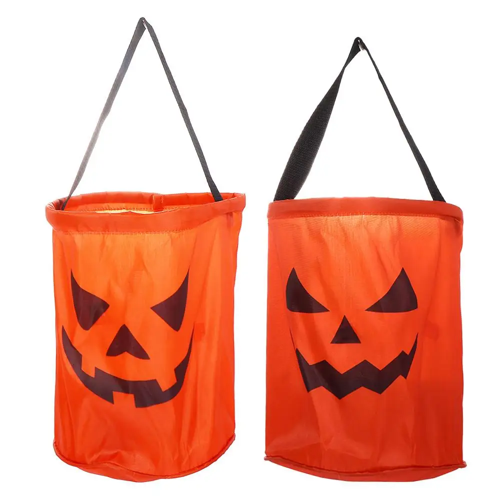 Basket Treat Bags Storage Bucket Candy Storage Bucke Halloween Candy Bag Thanksgiving Gift Basket Halloween Trick or Treat Bags