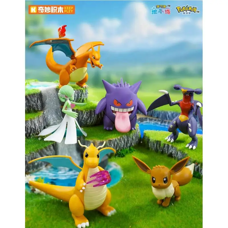 novo-estilo-anime-keeppley-pokemon-montagem-de-blocos-de-construcao-modelo-de-mao-gengar-charizard-decoracoes-de-mesa-diy-presentes-de-feriado