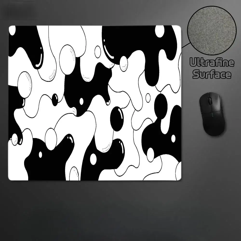 

Черный и белый коврик для мыши Strata Liquid, настольный коврик, игровой коврик маленького размера, коврик для компьютерной игры, резиновый коврик для мыши, коврик для клавиатуры, настольный коврик