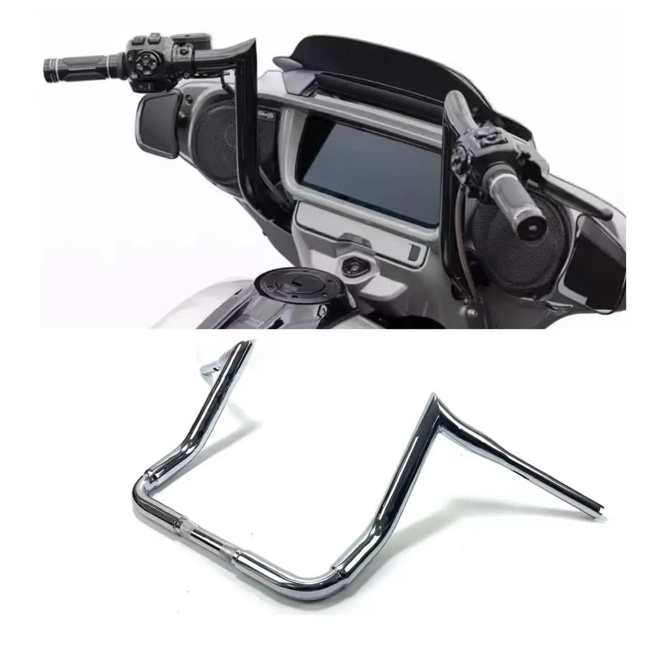 

2024 2025 Motorcycle 1-1/2'' Ape Hanger Handlebars For Harley CVO Street Glide Ultra Special Electra Glide Handlebar Accessories