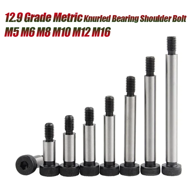 

12.9 Grade Metric Knurled Bearing Shoulder Bolt M5 M6 M8 M10-M16 Hex Hexagon Socket Cap Head Shoulder Roller Bearing Screw Bolt