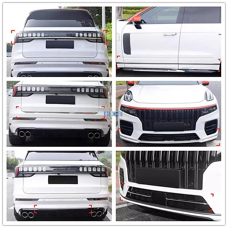 Car Styling For Geely Lynk&Co 09 2021 + Rear Trunk Bumper Cover Front Lower Grille Trim Tail Gate Molding Corner Door Edge Strip