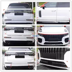 Car Styling For Geely Lynk&Co 09 2021 + Rear Trunk Bumper Cover Front Lower Grille Trim Tail Gate Molding Corner Door Edge Strip