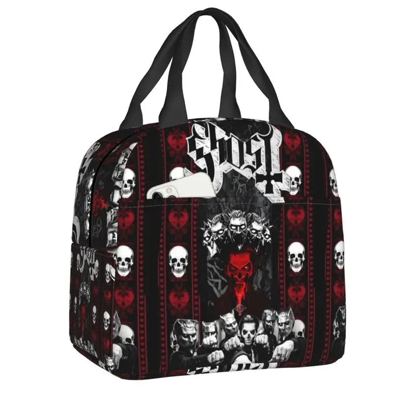 

Изготовленная на заказ сумка для обеда G-Ghosts Rock Punk, женская классическая термоизолированная сумка для обеда Многоразовый контейнер для обеда, детский ящик для хранения еды