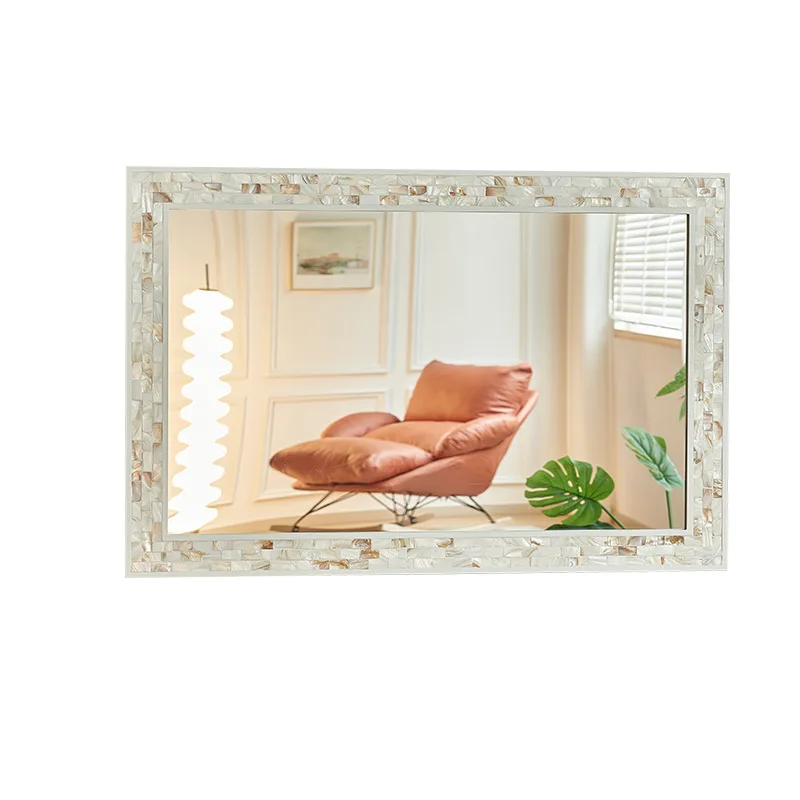 

European makeup mirror retro carved bathroom mirror bathroom wall hanging wall decoration mirror bathroom