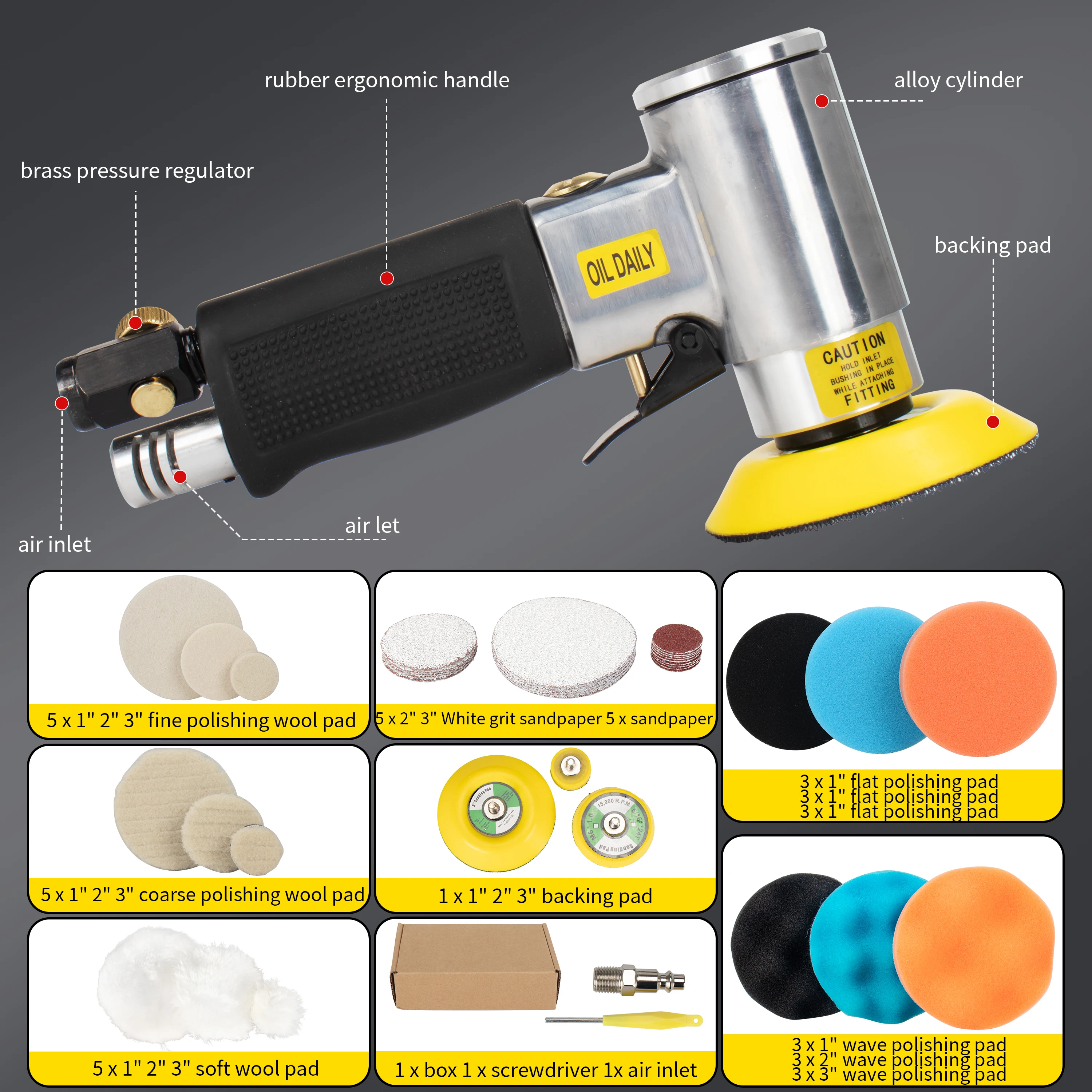 Orbit Air Sander Mini Pneumatic 1\