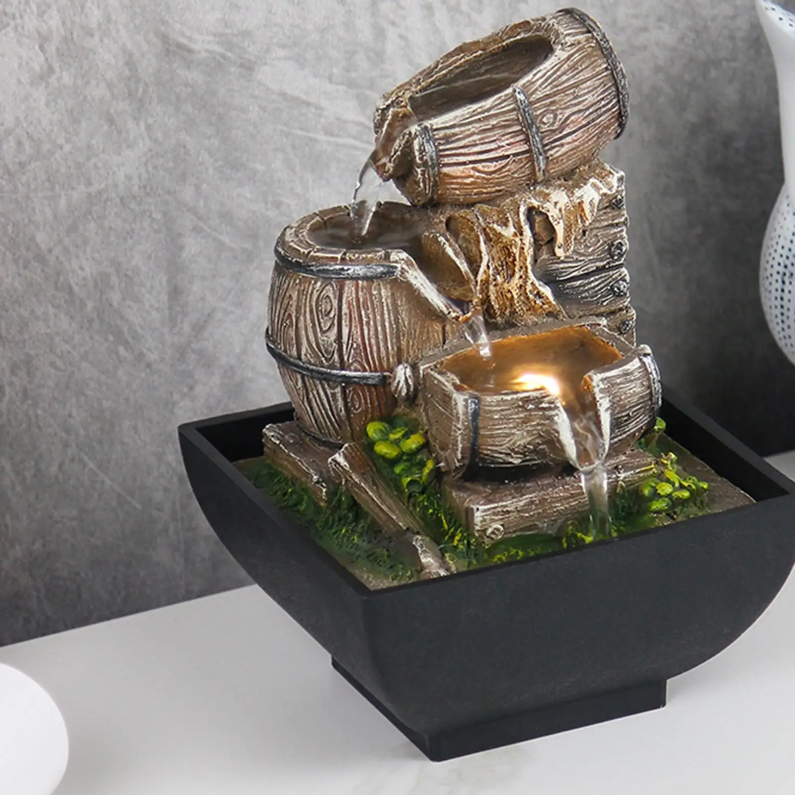 Water Fountain Ornament Tabletop Fountain for Desktop Office Living Room