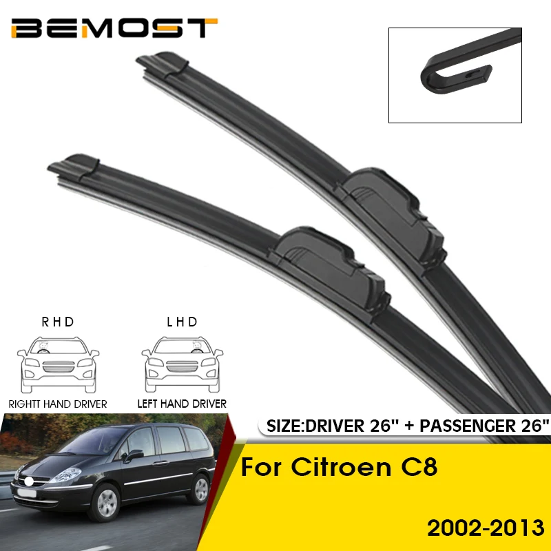 

Car Wiper Blades For Citroen C8 2002-2013 Windshield Windscreen Front Window Blades 26"+26" Car Accessories