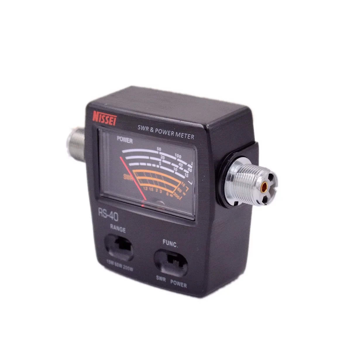 NISSEI RS40 SWR Tester Power Meter 200W VHF UHF 140-150MHz 430-450MHz for Mobile Radio Watt & Antenna Testing Tools