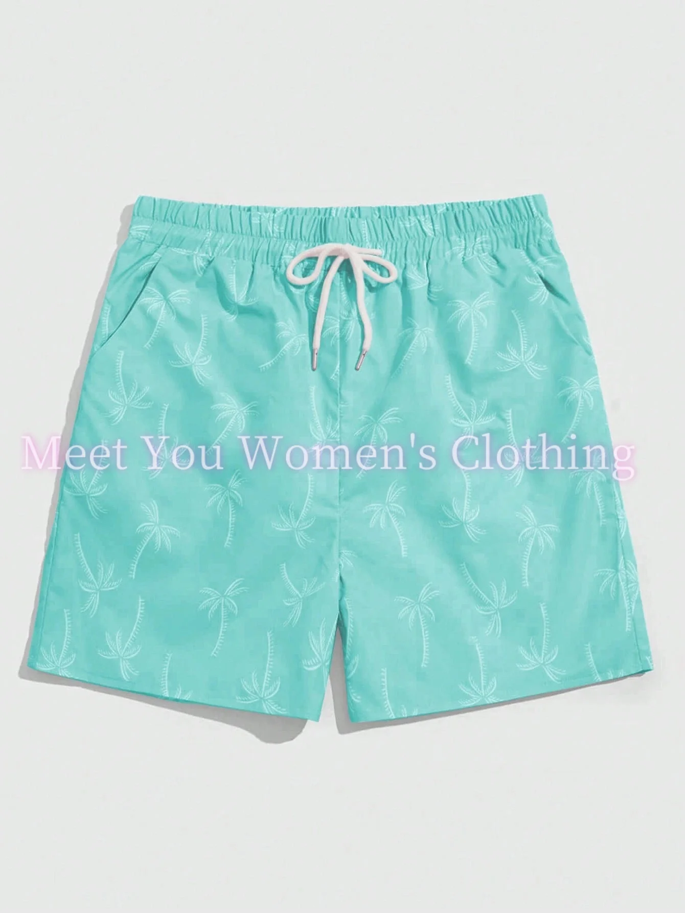 Women Summer Classic  Beach Short Pants Fashion coconut tree Print Women Gym Shorts Daily casual  Shorts women clothing