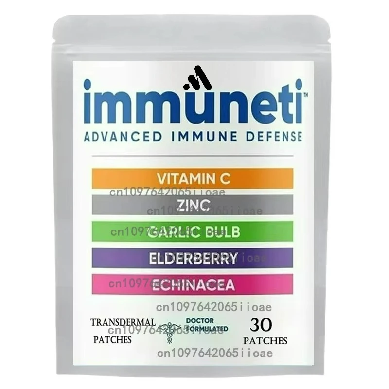 

30 Patches Immune Support Transdermal Patches Zinc, Vitamin D3 , Vitamin C and Elderberry - Immune Booster Antioxidant