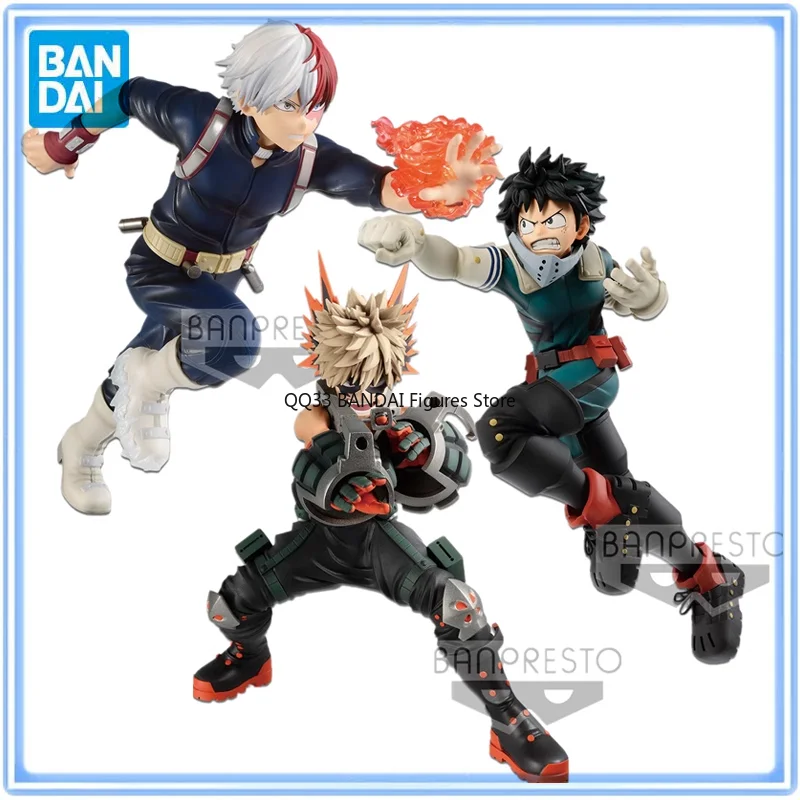 BANDAI My Hero Academia ENTER THE HERO Izuku Midoriya&Katsuki Bakugou&Shoto Todoroki Anime Action Figure Model Collectibles